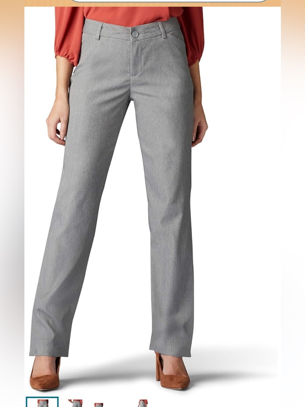 Lee Women's Straight Leg Pants in Light Gray